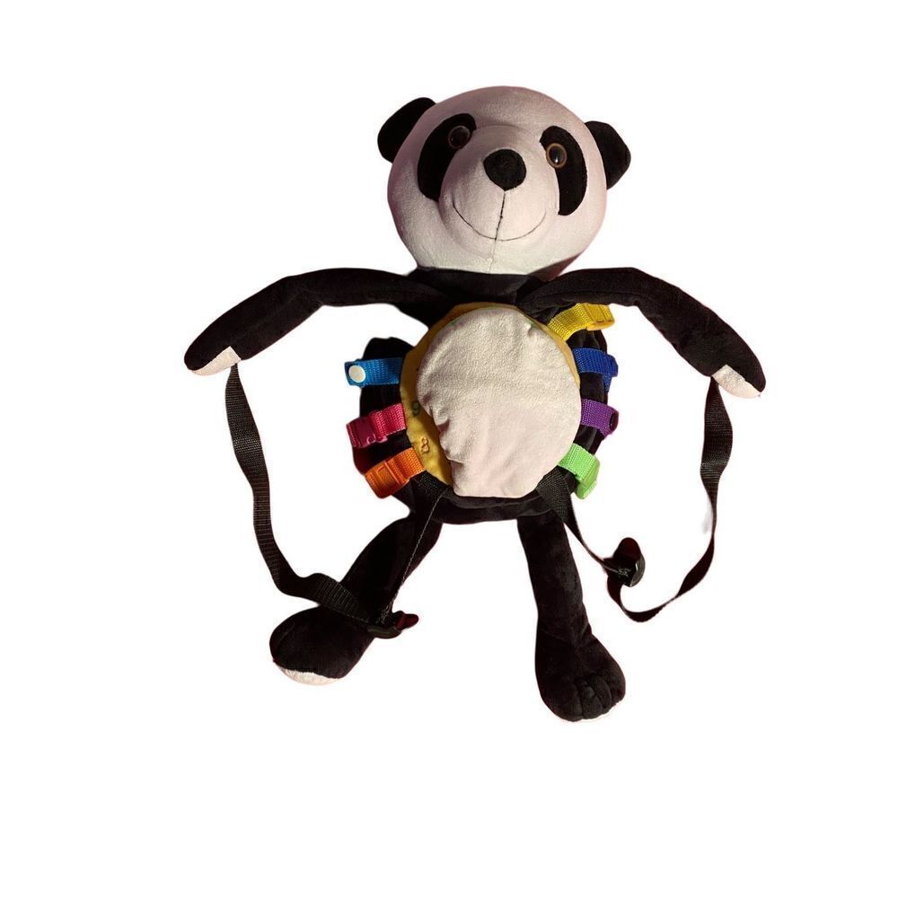 Buckle toys bear activity backpack stuffed animal learning activity
